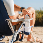 Low-Profile Backpack Beach Chair - Choice 709 - Portable Heavy-Duty Low Boy Chair for Ocean Side Detail