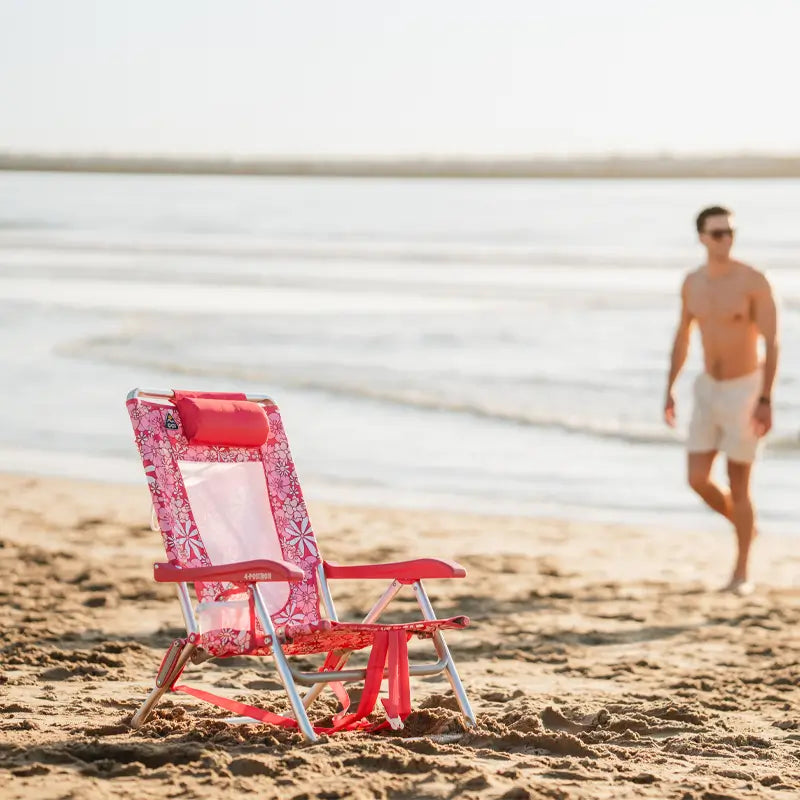 Low-Profile Backpack Beach Chair - Choice 709 - Portable Heavy-Duty Low Boy Chair for Ocean Side Detail