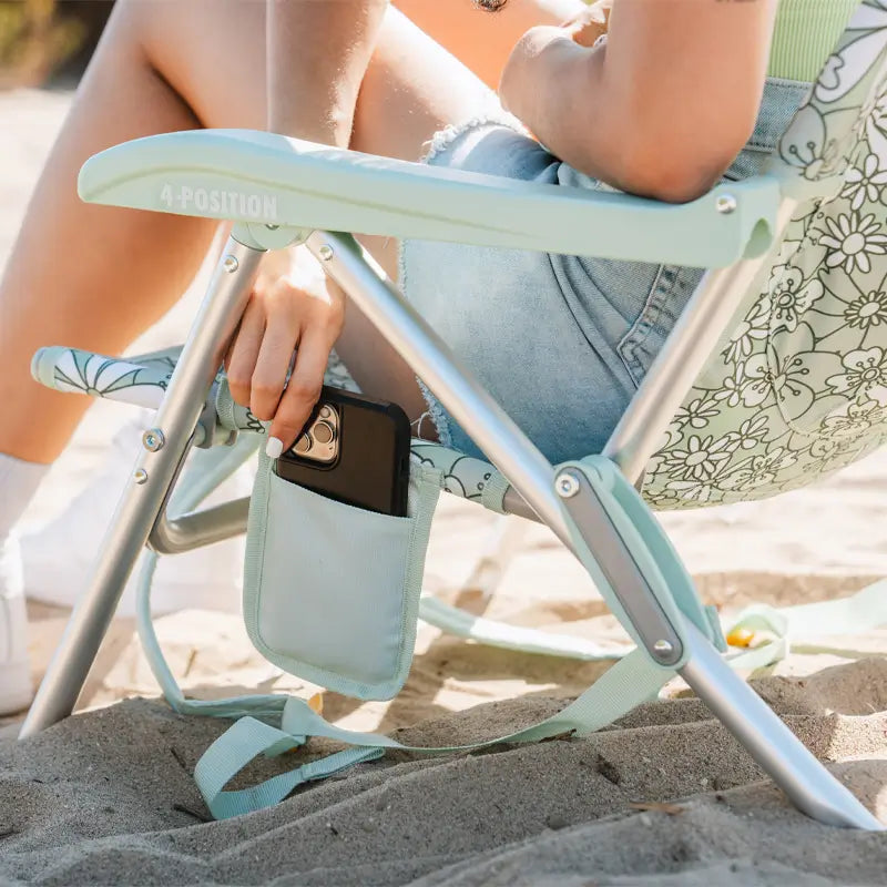 Low-Profile Backpack Beach Chair - Choice 709 - Portable Heavy-Duty Low Boy Chair for Ocean Side Detail