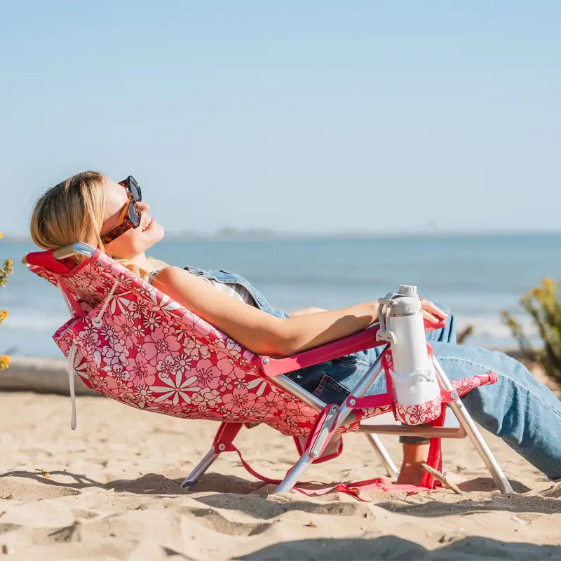 Low-Profile Backpack Beach Chair - Choice 709 - Portable Heavy-Duty Low Boy Chair for Ocean Side Detail