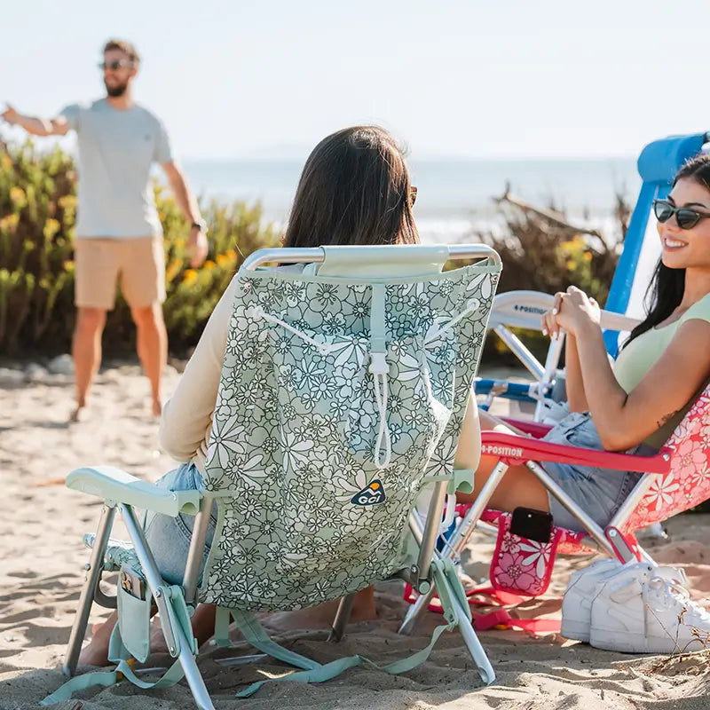 Low-Profile Backpack Beach Chair - Choice 709 - Portable Heavy-Duty Low Boy Chair for Ocean Side Detail