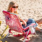Low-Profile Backpack Beach Chair - Choice 709 - Portable Heavy-Duty Low Boy Chair for Ocean Side Detail