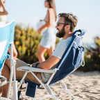 Low-Profile Backpack Beach Chair - Choice 709 - Portable Heavy-Duty Low Boy Chair for Ocean Side Detail