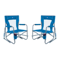 Patented Spring-Action Beach Rocker Bundle - Choice 773 - Patented Spring-Action Rocking Chair for Camping - Saybrook Blue