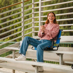 Ultra-Lightweight Big Comfort Stadium Chair with Armrests - Choice 465 - Lightweight Folding Bleacher Chair with Cushioning Detail