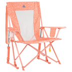 Smooth Motion Comfort Pro Rocker - Choice 375 - Freestyle Rocker Portable Outdoor Folding Chair - Coral Garden