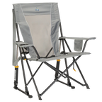 Smooth Motion Comfort Pro Rocker - Choice 375 - Freestyle Rocker Portable Outdoor Folding Chair - Mercury Gray