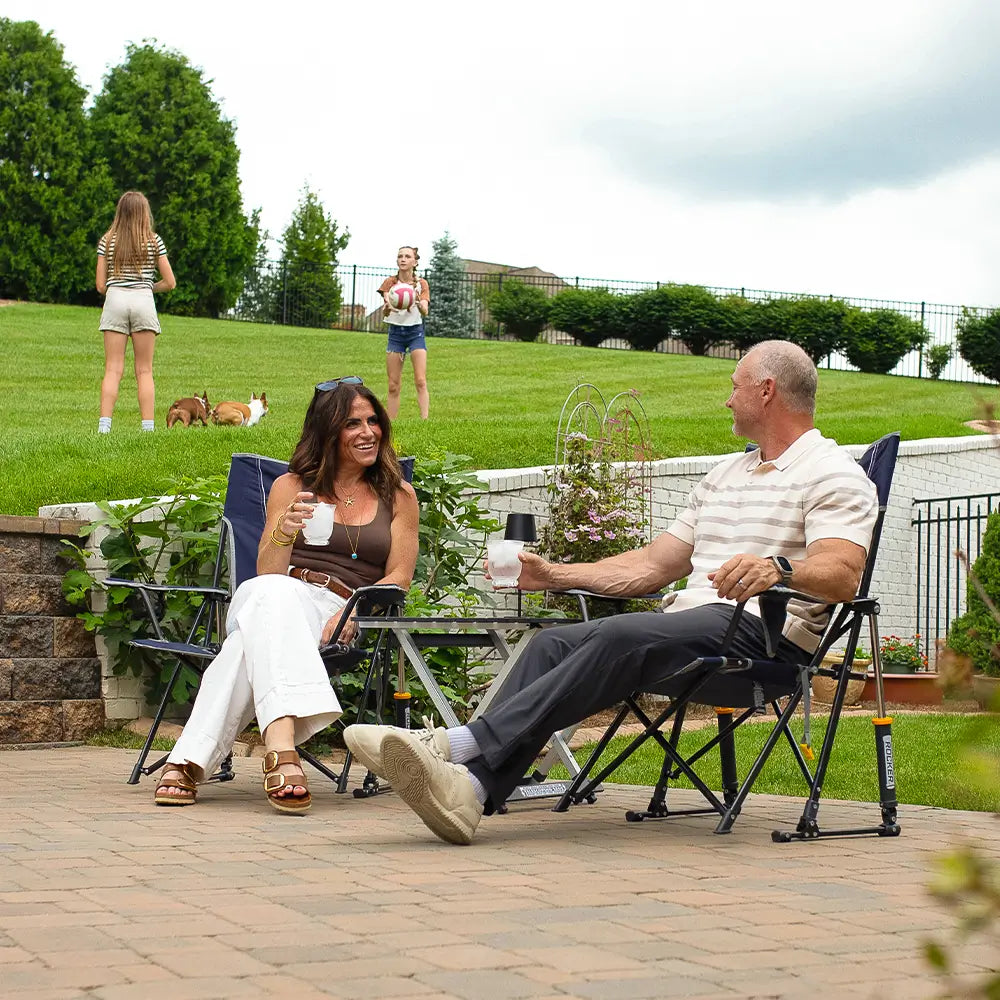Smooth Motion Comfort Pro Rocker - Choice 375 - Freestyle Rocker Portable Outdoor Folding Chair Detail