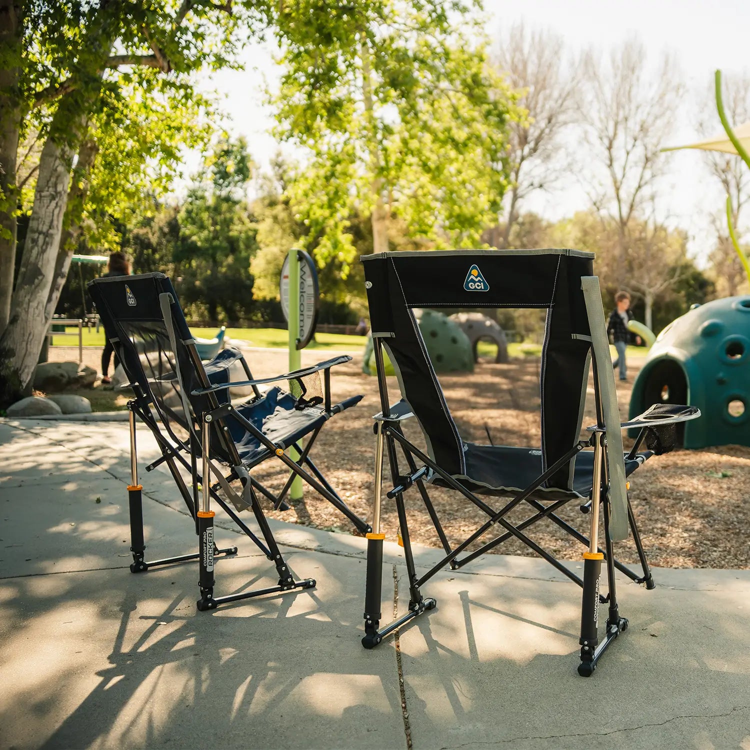 Smooth Motion Comfort Pro Rocker - Choice 375 - Freestyle Rocker Portable Outdoor Folding Chair Detail