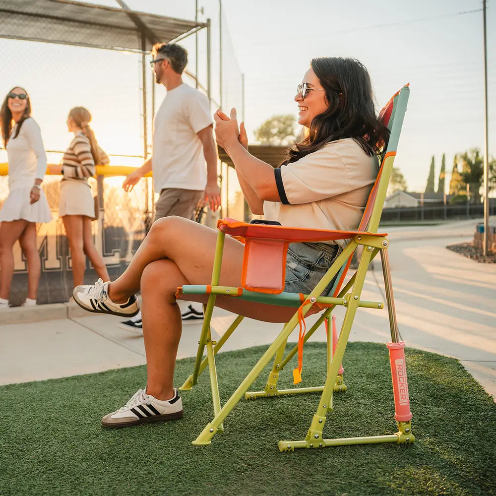 Smooth Motion Comfort Pro Rocker - Choice 375 - Freestyle Rocker Portable Outdoor Folding Chair Detail
