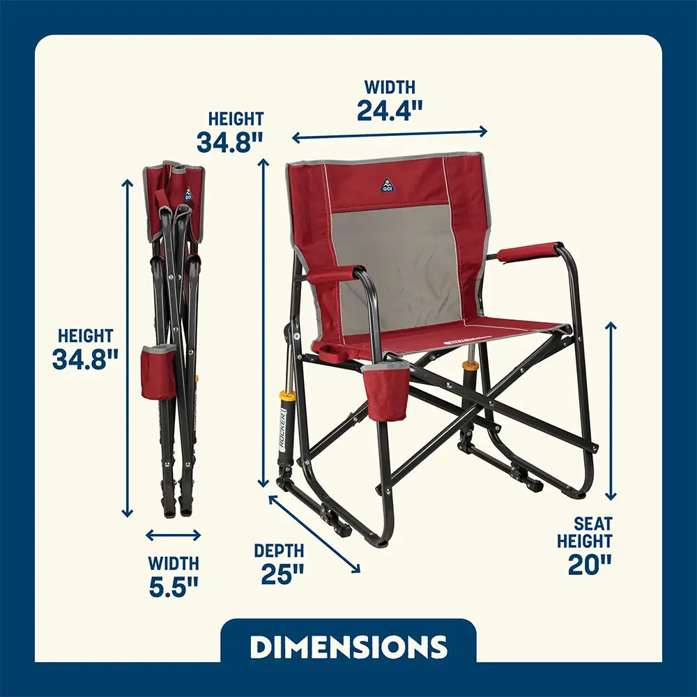 Patented Spring-Action Freestyle Rocker - Choice 711 - Patented Spring-Action Rocking Chair for Camping Detail