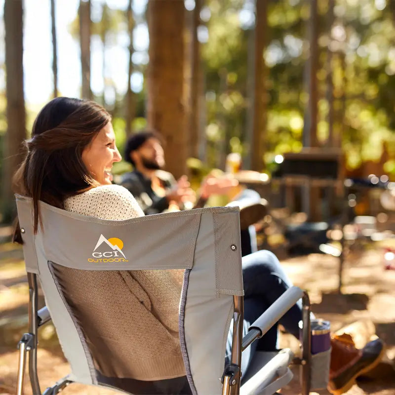 Patented Spring-Action FirePit Rocker - Choice 737 - Patented Spring-Action Rocking Chair for Camping Detail