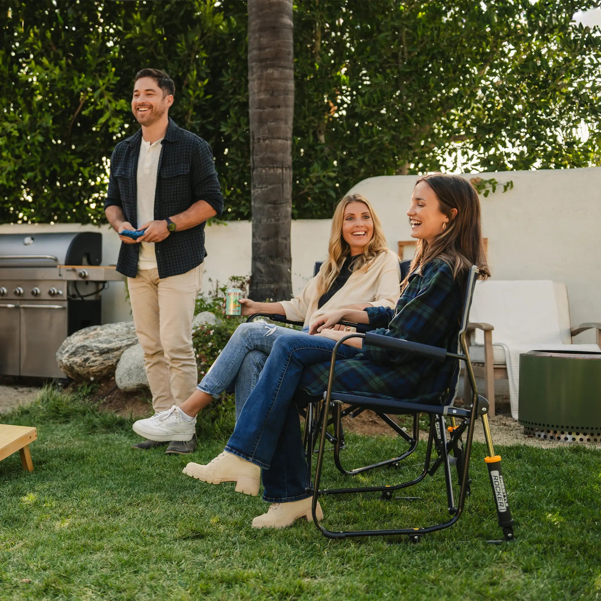 Patented Spring-Action Freestyle Rocker - Choice 711 - Patented Spring-Action Rocking Chair for Camping Detail