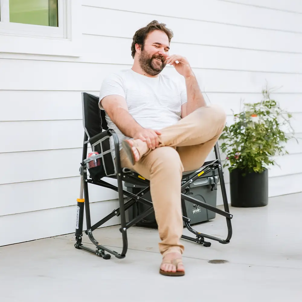 Heavy-Duty Freestyle Freestyle Rocker XL - Choice 552 - Patented Spring-Action Rocking Chair for Camping Detail