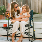Premium All-Weather Freestyle Rocker with Side Table - Choice 853 - Freestyle Rocker Portable Outdoor Folding Chair Detail