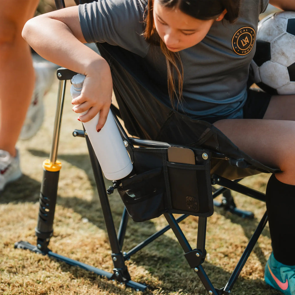 Patented Spring-Action Pod Rocker Elite - Choice 832 - Freestyle Rocker Portable Outdoor Folding Chair Detail
