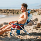 Low-Profile Backpack Beach Chair - Choice 709 - Portable Heavy-Duty Low Boy Chair for Ocean Side Detail