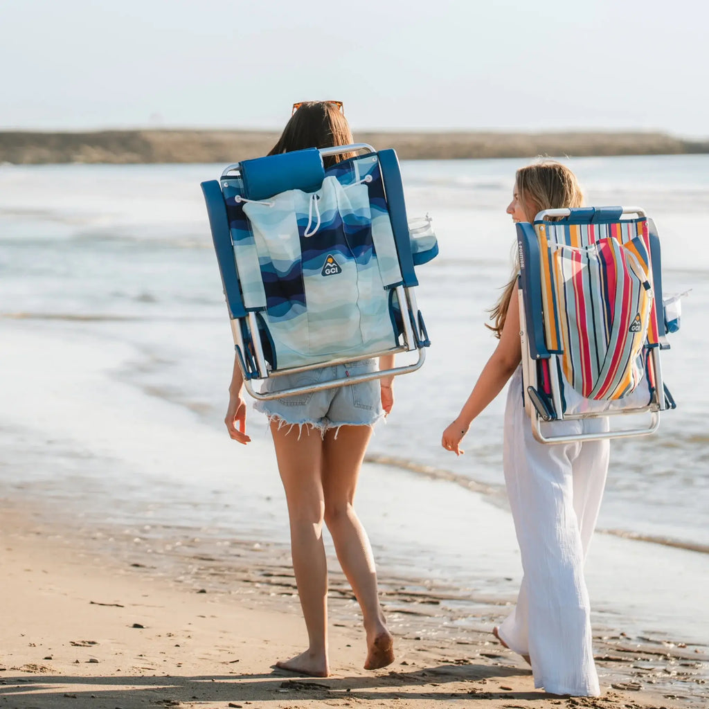 Low-Profile Backpack Beach Chair - Choice 709 - Portable Heavy-Duty Low Boy Chair for Ocean Side Detail