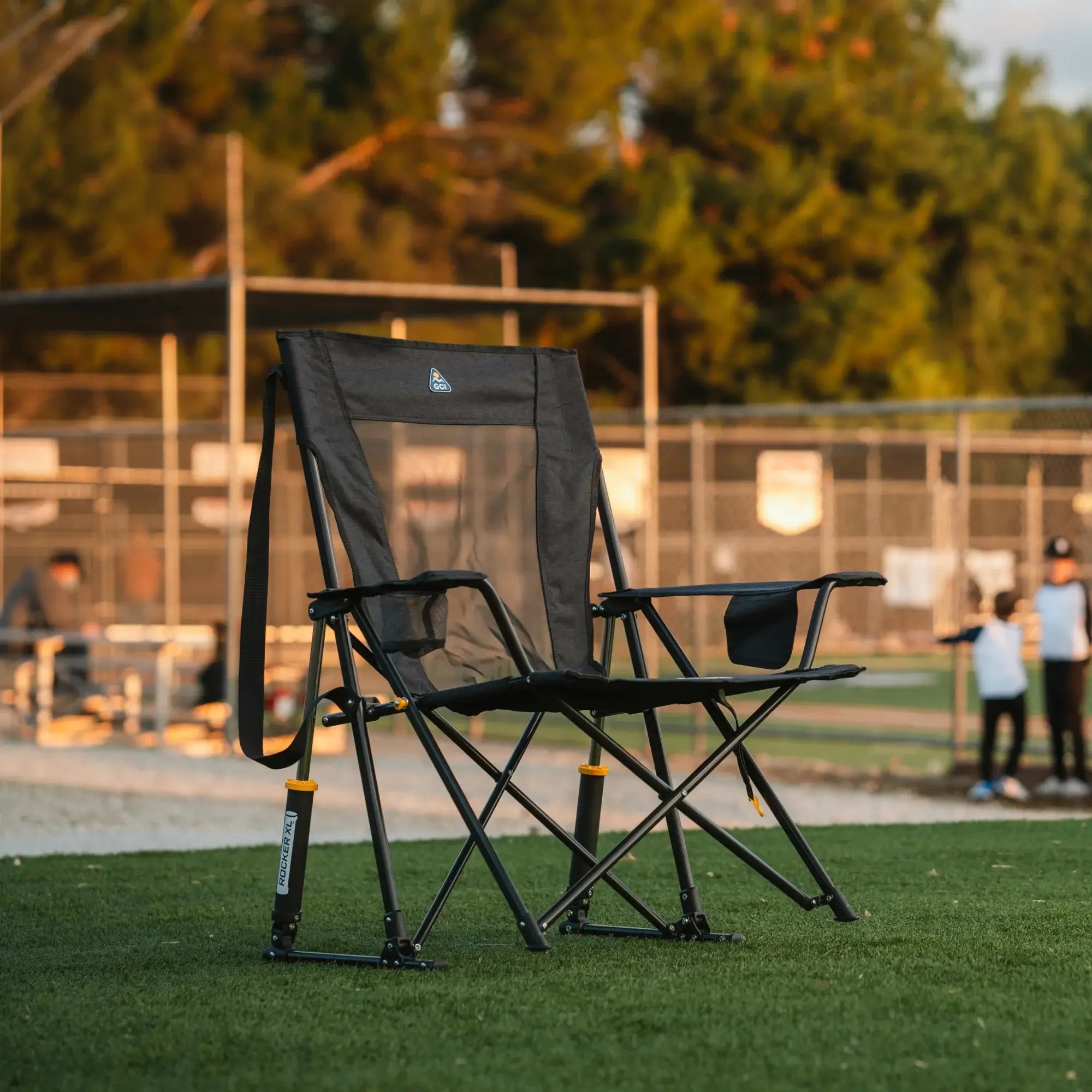 Patented Spring-Action Comfort Pro Rocker XL - Choice 107 - Freestyle Rocker Portable Outdoor Folding Chair Detail