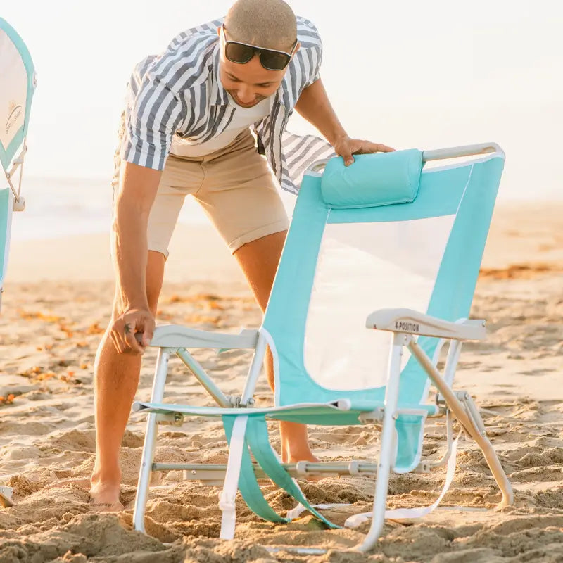 Low-Profile Big Surf with Slide Table - Choice 334 - Rust-Resistant Aluminum Sand-Friendly Lounge Chair Detail