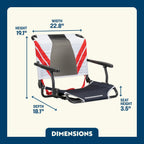 Ultra-Lightweight Big Comfort Stadium Chair with Armrests - Choice 465 - Lightweight Folding Bleacher Chair with Cushioning Detail