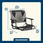 Ultra-Lightweight Big Comfort Stadium Chair with Armrests - Choice 465 - Lightweight Folding Bleacher Chair with Cushioning Detail