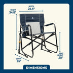 Heavy-Duty Freestyle Freestyle Rocker XL - Choice 552 - Patented Spring-Action Rocking Chair for Camping Detail