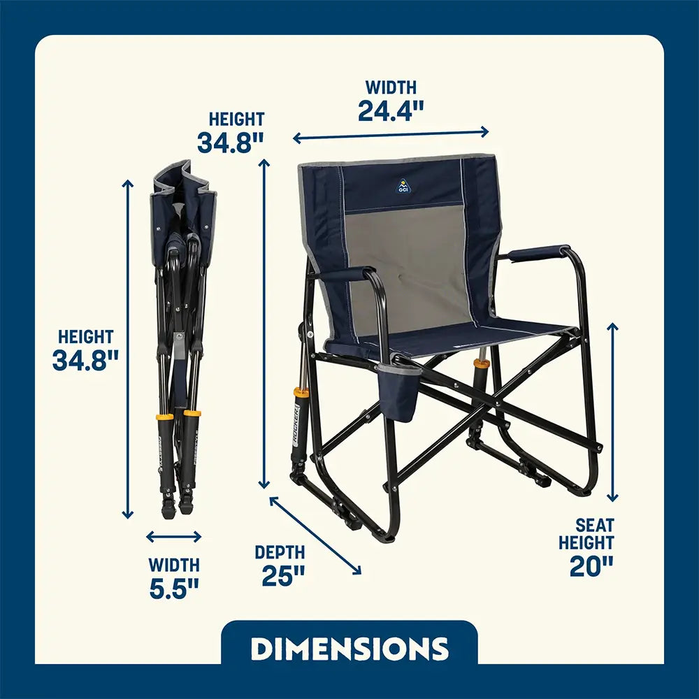 Patented Spring-Action Freestyle Rocker - Choice 711 - Patented Spring-Action Rocking Chair for Camping Detail