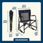 Patented Spring-Action Freestyle Rocker - Choice 711 - Patented Spring-Action Rocking Chair for Camping Detail