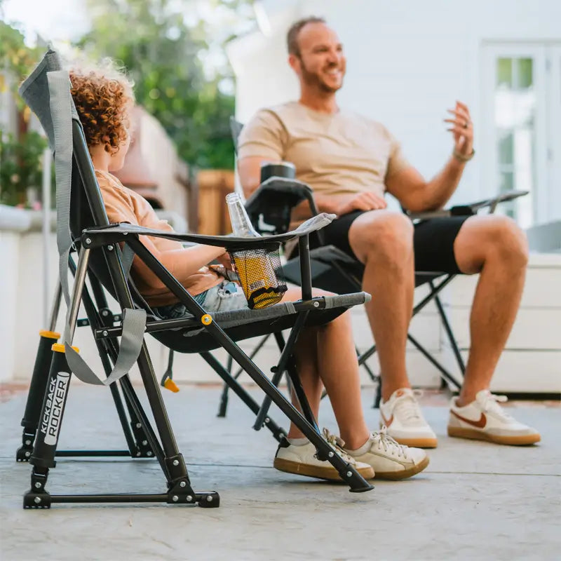 Luxury Camp Kickback Rocker - Choice 345 - Freestyle Rocker Portable Outdoor Folding Chair Detail