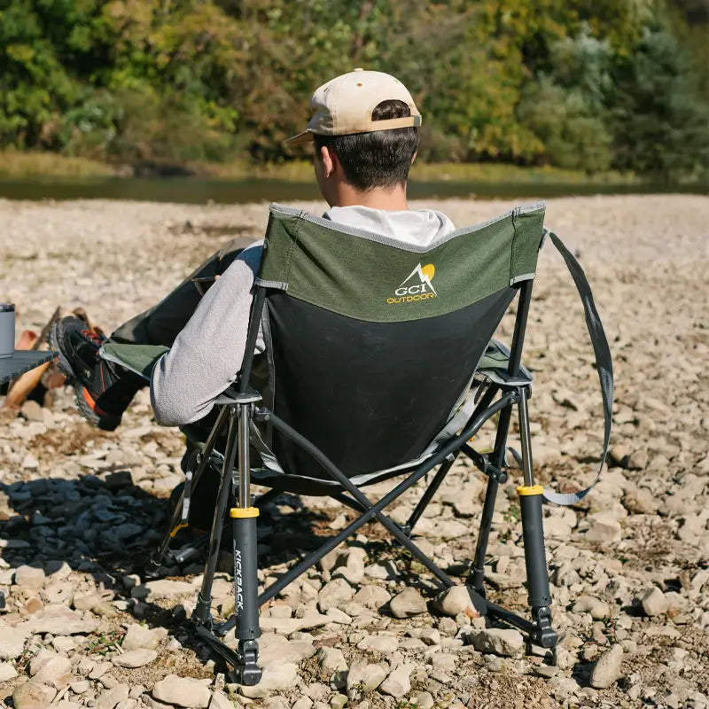 Luxury Camp Kickback Rocker - Choice 345 - Freestyle Rocker Portable Outdoor Folding Chair Detail