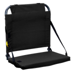 Compact Cushion BleacherBack - Choice 696 - Ergonomic Portable Stadium Seat for Sports Events - Black