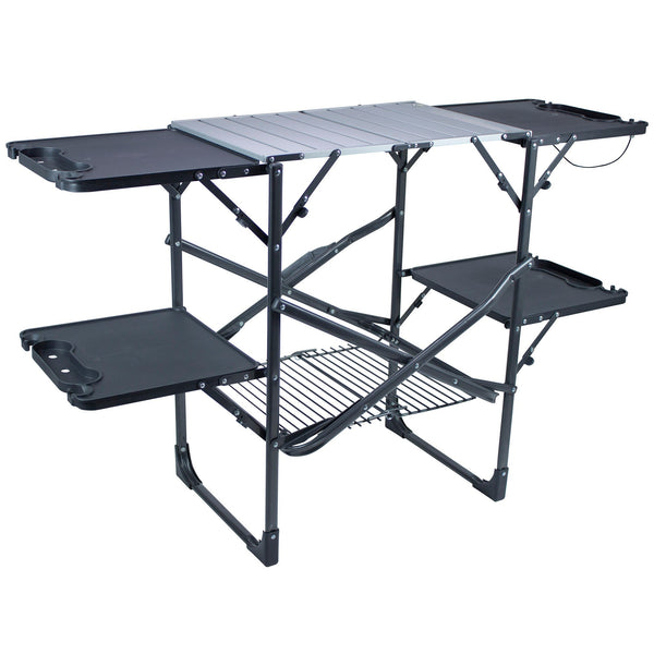 Heavy-Duty Camp Slim-Fold Cook Station - Choice 575 - Heat-Resistant Over-Fire Grill Rack for Camping - Default Title