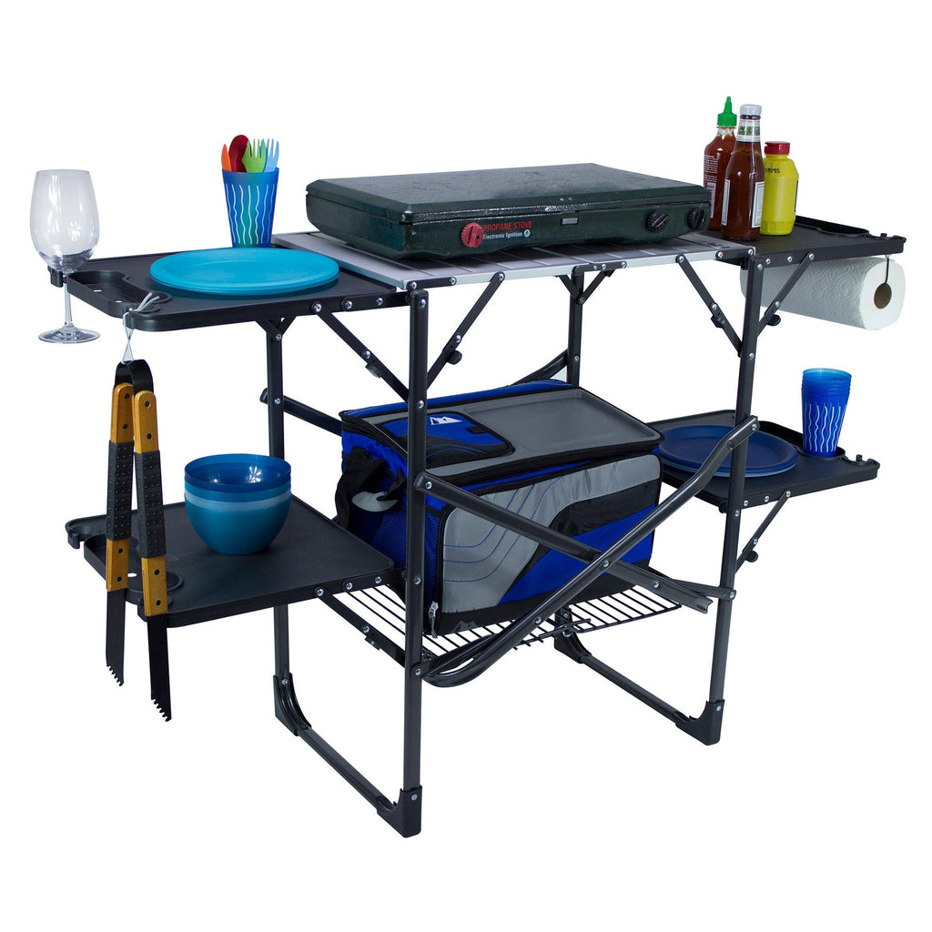 Heavy-Duty Camp Slim-Fold Cook Station - Choice 575 - Heat-Resistant Over-Fire Grill Rack for Camping Detail