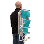 Reclining Beach Bi-Fold Beach Chair - Choice 601 - Low-Profile Reclining Beach Chair with Backpack Straps Detail