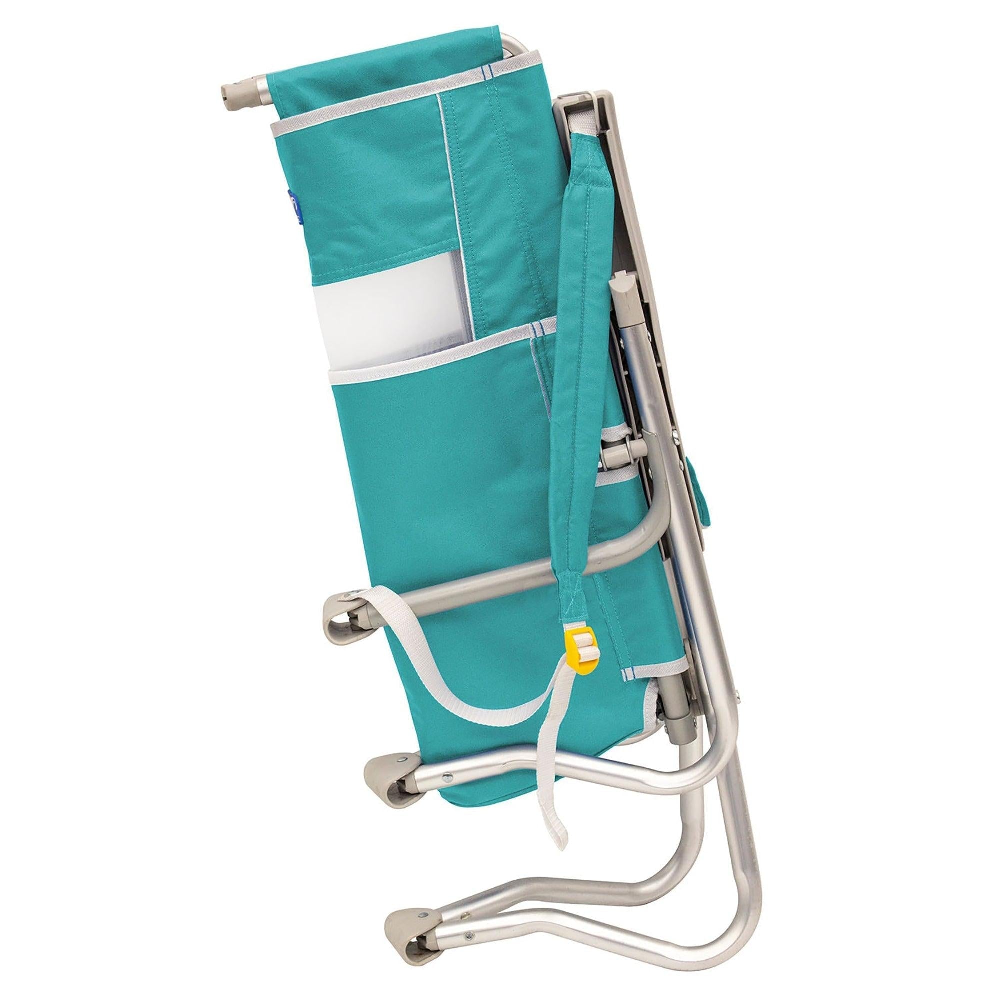 Reclining Beach Bi-Fold Beach Chair - Choice 601 - Low-Profile Reclining Beach Chair with Backpack Straps Detail