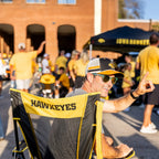 Heavy-Duty Freestyle College Comfort Pro Rocker - Iowa Hawkeyes - Choice 249 - Freestyle Rocker Portable Outdoor Folding Chair Detail