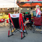 Heavy-Duty Freestyle College Comfort Pro Rocker - Nebraska Cornhuskers - Choice 161 - Heavy-Duty Kickback Rocker with Beverage Holder Detail