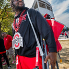 Heavy-Duty Freestyle College Comfort Pro Rocker - Ohio State Buckeyes - Choice 676 - Freestyle Rocker Portable Outdoor Folding Chair Detail