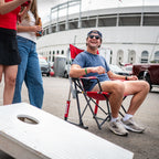 Heavy-Duty Freestyle College Comfort Pro Rocker - Ohio State Buckeyes - Choice 676 - Freestyle Rocker Portable Outdoor Folding Chair Detail