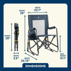 Heavy-Duty Freestyle Stowaway Rocker with Storage Pouch - Choice 573 - RoadTrip Rocker Smooth Motion Camp Chair Detail