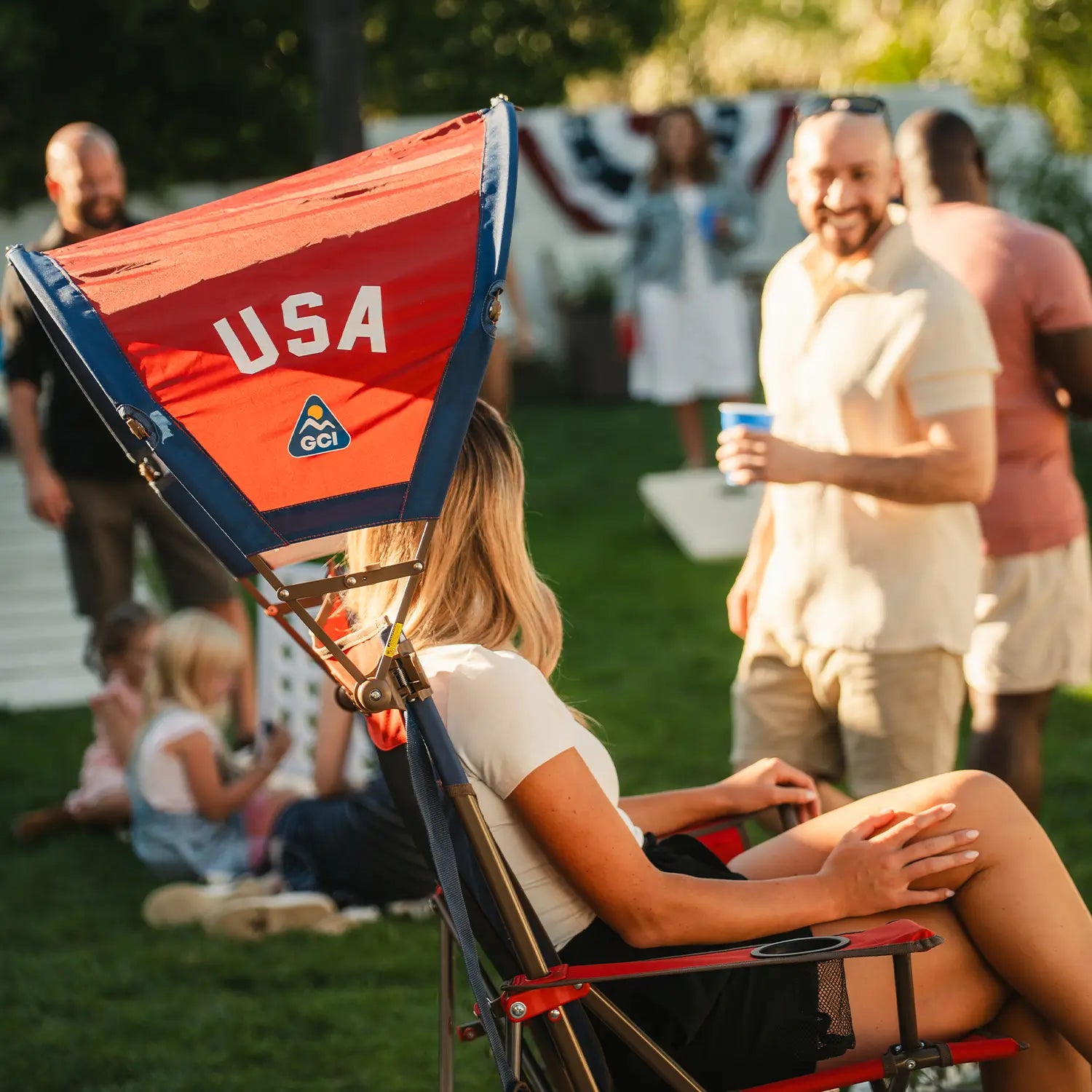 Premium All-Weather SunShade Accessory - USA Anniversary Deluxe - Choice 917 - SunShade Canopy for Beach & Camping Detail