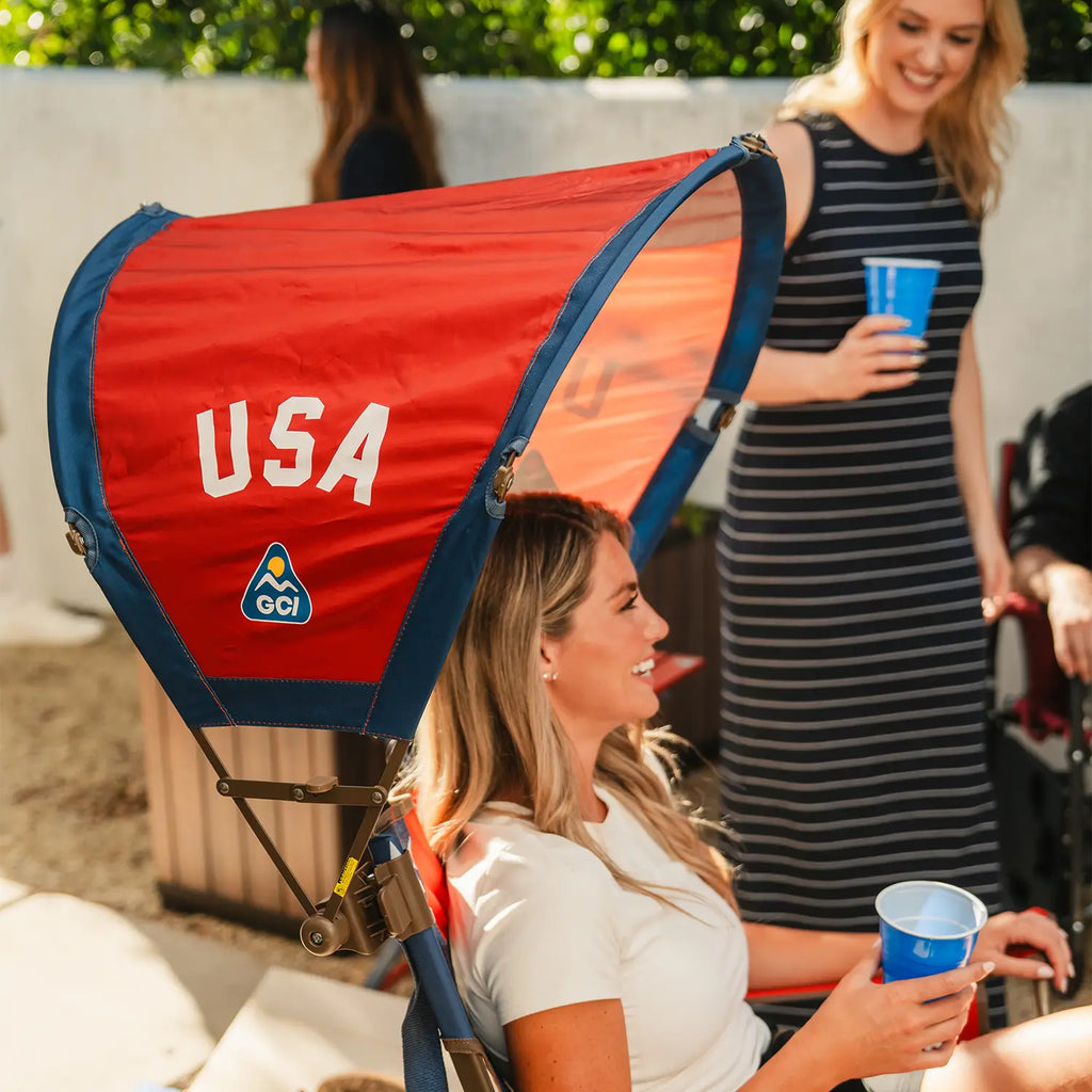 Premium All-Weather SunShade Accessory - USA Anniversary Deluxe - Choice 917 - SunShade Canopy for Beach & Camping Detail
