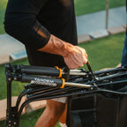 Patented Spring-Action Tandem Rocker - Choice 227 - Heavy-Duty Kickback Rocker with Beverage Holder Detail