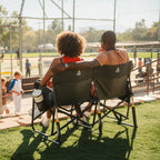 Patented Spring-Action Tandem Rocker - Choice 227 - Heavy-Duty Kickback Rocker with Beverage Holder Detail