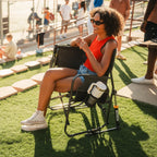 Patented Spring-Action Tandem Rocker - Choice 227 - Heavy-Duty Kickback Rocker with Beverage Holder Detail