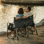Patented Spring-Action Tandem Rocker - Choice 227 - Heavy-Duty Kickback Rocker with Beverage Holder Detail