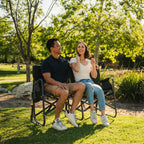 Patented Spring-Action Tandem Rocker - Choice 227 - Heavy-Duty Kickback Rocker with Beverage Holder Detail