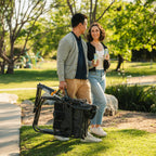 Patented Spring-Action Tandem Rocker - Choice 227 - Heavy-Duty Kickback Rocker with Beverage Holder Detail
