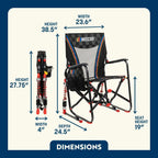 Smooth Motion Adjustable Rocker - NASCAR - Choice 899 - Heavy-Duty Kickback Rocker with Beverage Holder Detail